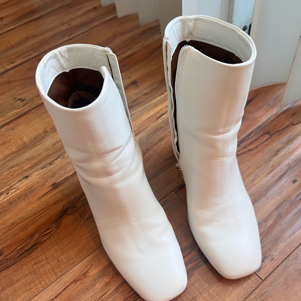 Madden Girl Chic White Ankle Booties
